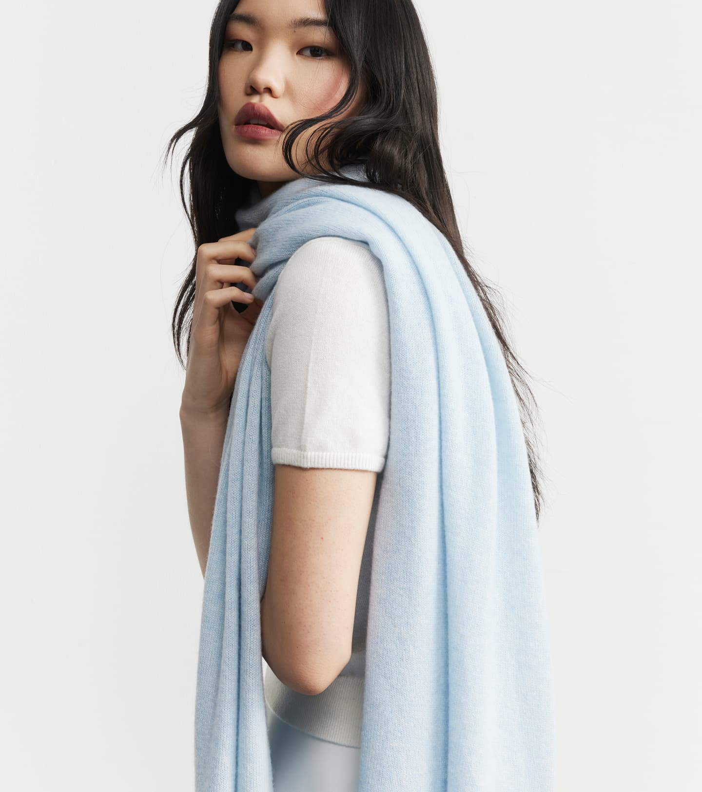 Cashmere Travel Wrap - Sky Melange