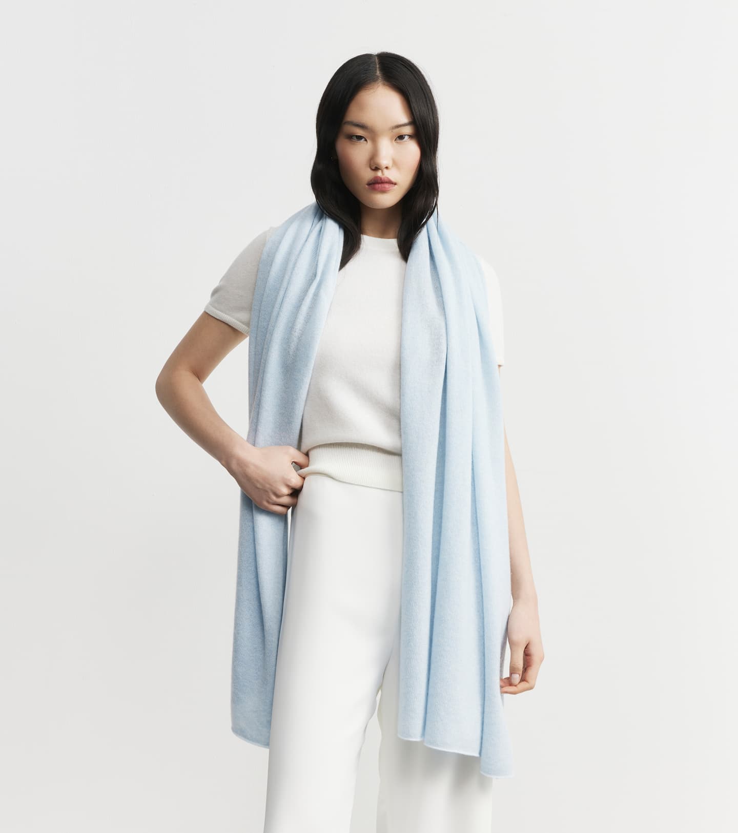 Cashmere Travel Wrap - Sky Melange