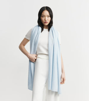 Cashmere Travel Wrap - Sky Melange