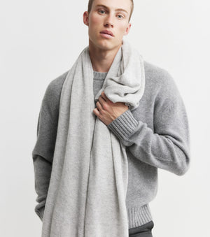 Cashmere Travel Wrap - Grey Melange