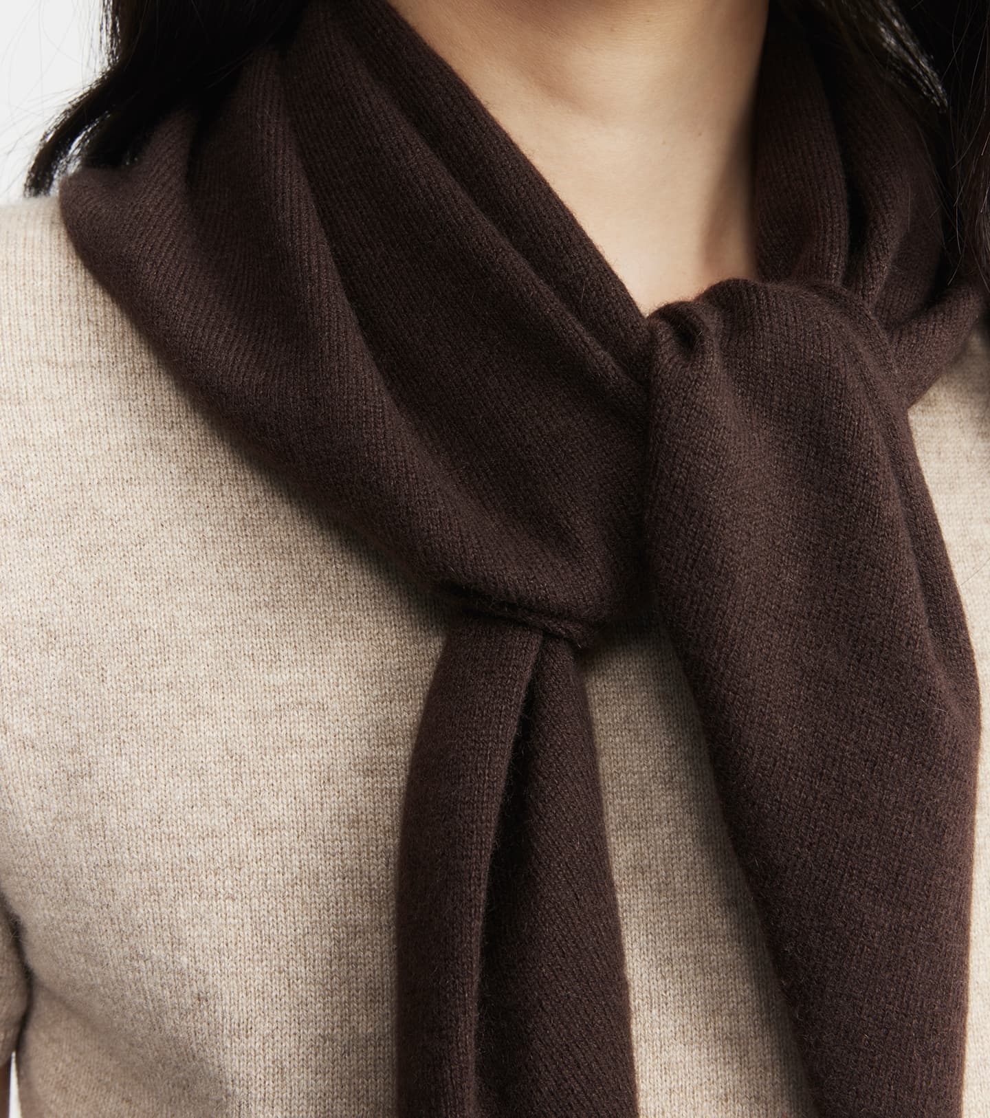 Cashmere Triangle Scarf - Cacao