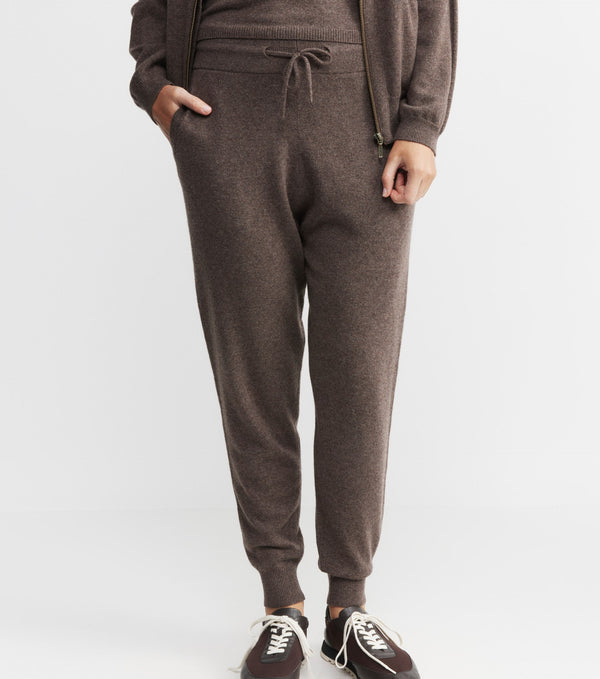 Essential Cashmere Jogger - Brown Melange