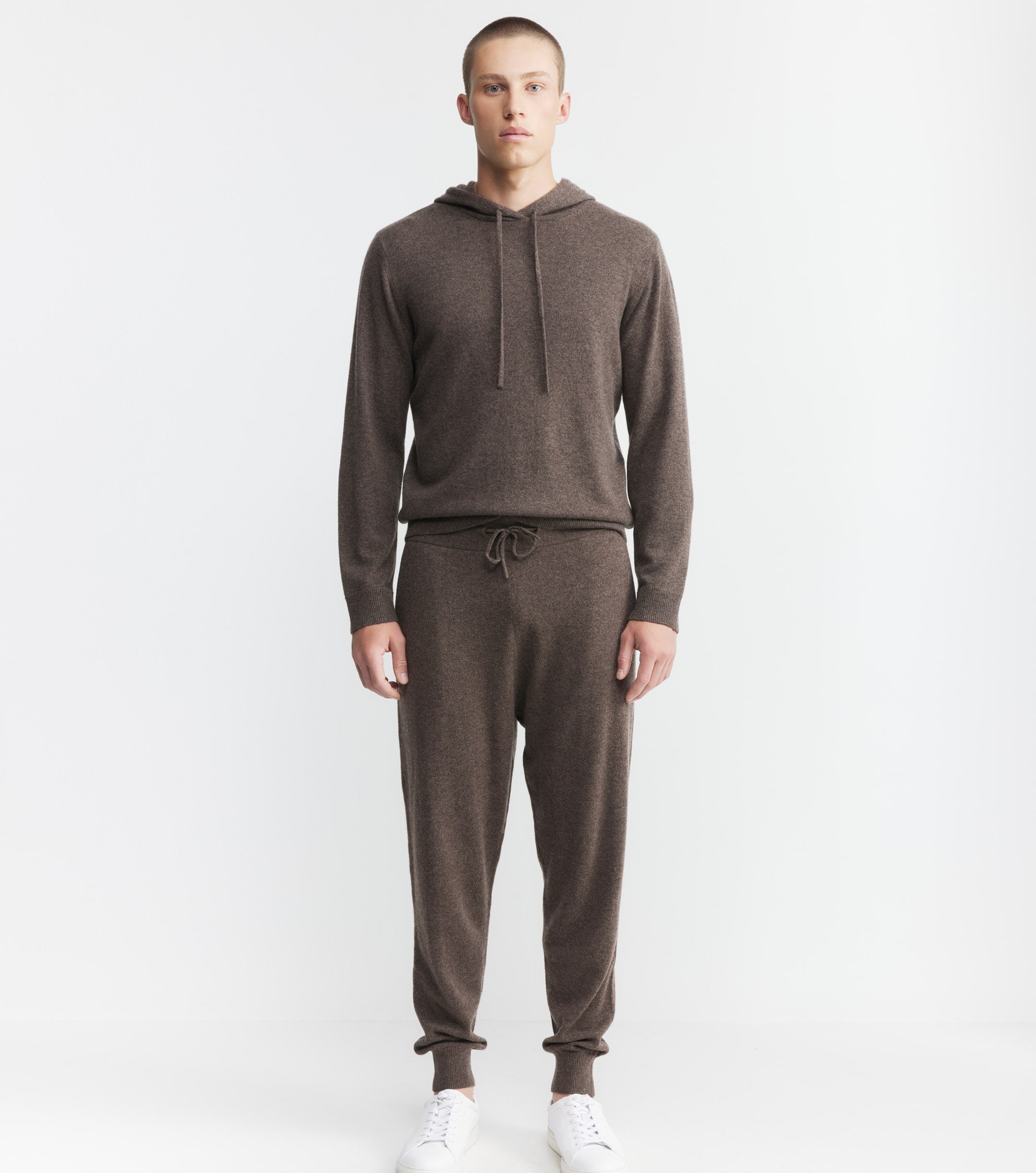 Essential Cashmere Jogger - Brown Melange