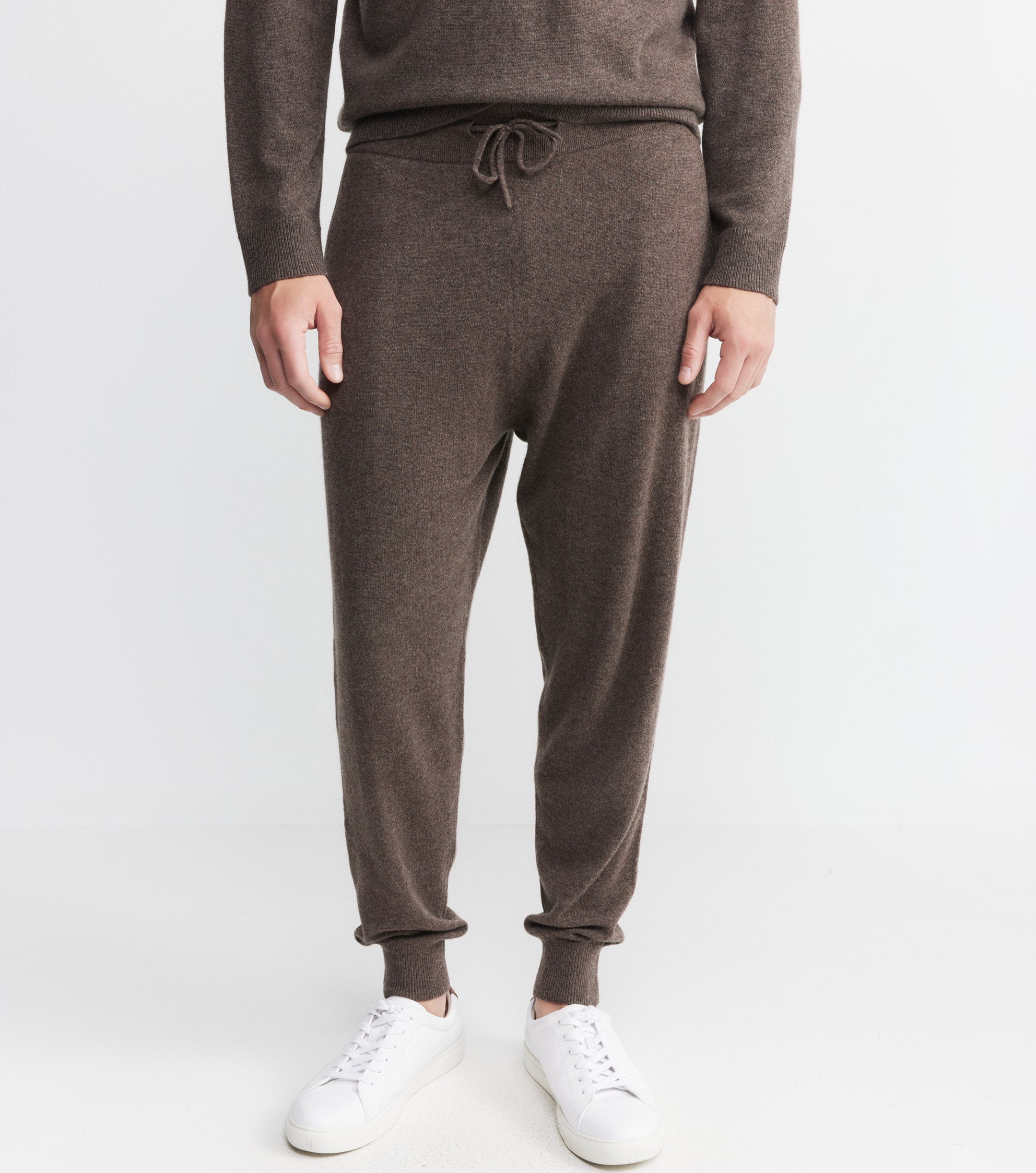 Essential Cashmere Jogger - Brown Melange