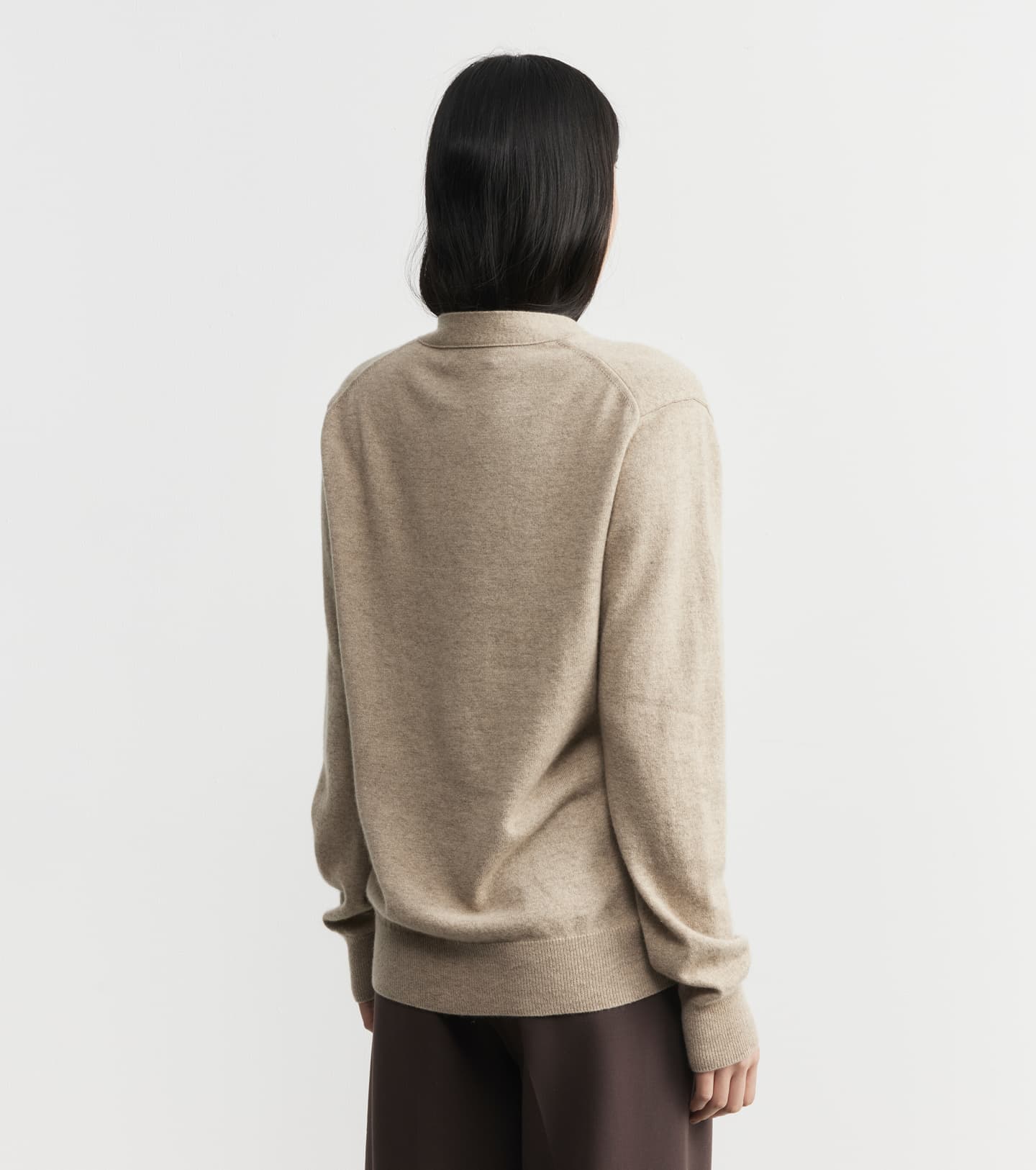Essential Cashmere V Cardigan - Birch